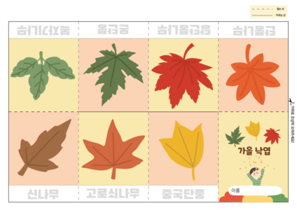 가을 낙엽 작은책 만들기