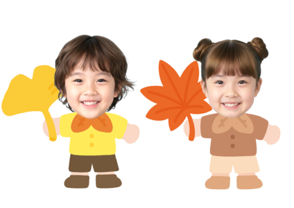 은행잎 단풍잎 합성도안